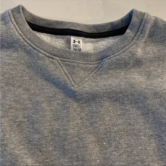 Under Armour Gray Crop Sleeveless Sweatshirt Size Youth Girl's Medium (10/12) - Picture 5 of 5